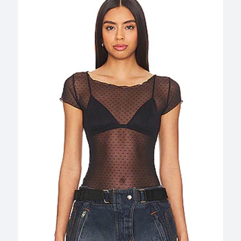 NWT Free People On The Dot Baby Tee